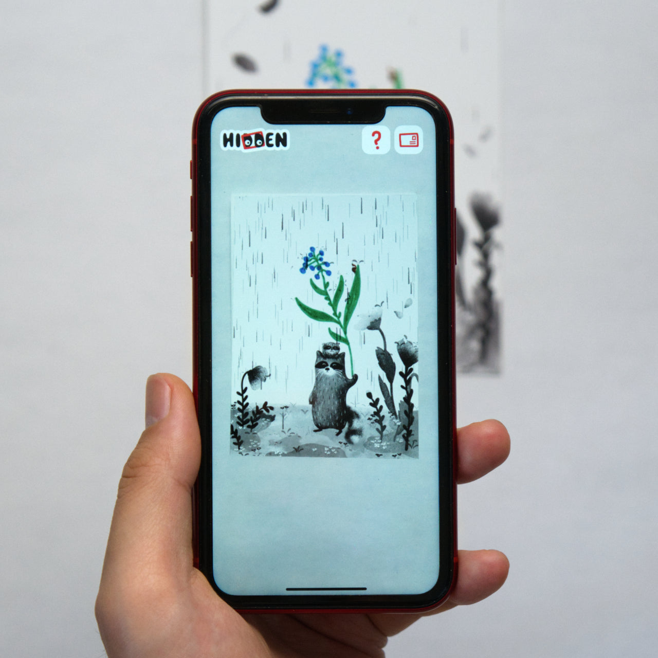 Hidden Interactive Postcard- We Don't Like Rain -