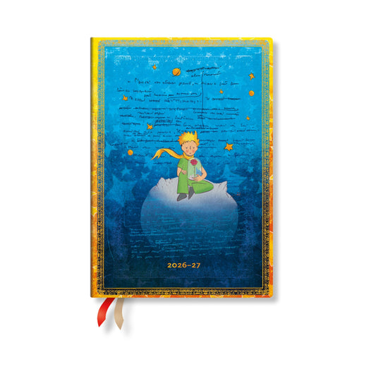 The Little Prince Midi Horizontal Hardcover 18-Month Weekly Planner, 2027 by Paperblanks (Embellished Manuscripts Collection)