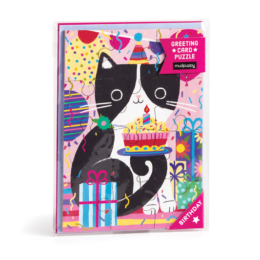 Purr-fect Cat Birthday Greeting Card Puzzle
