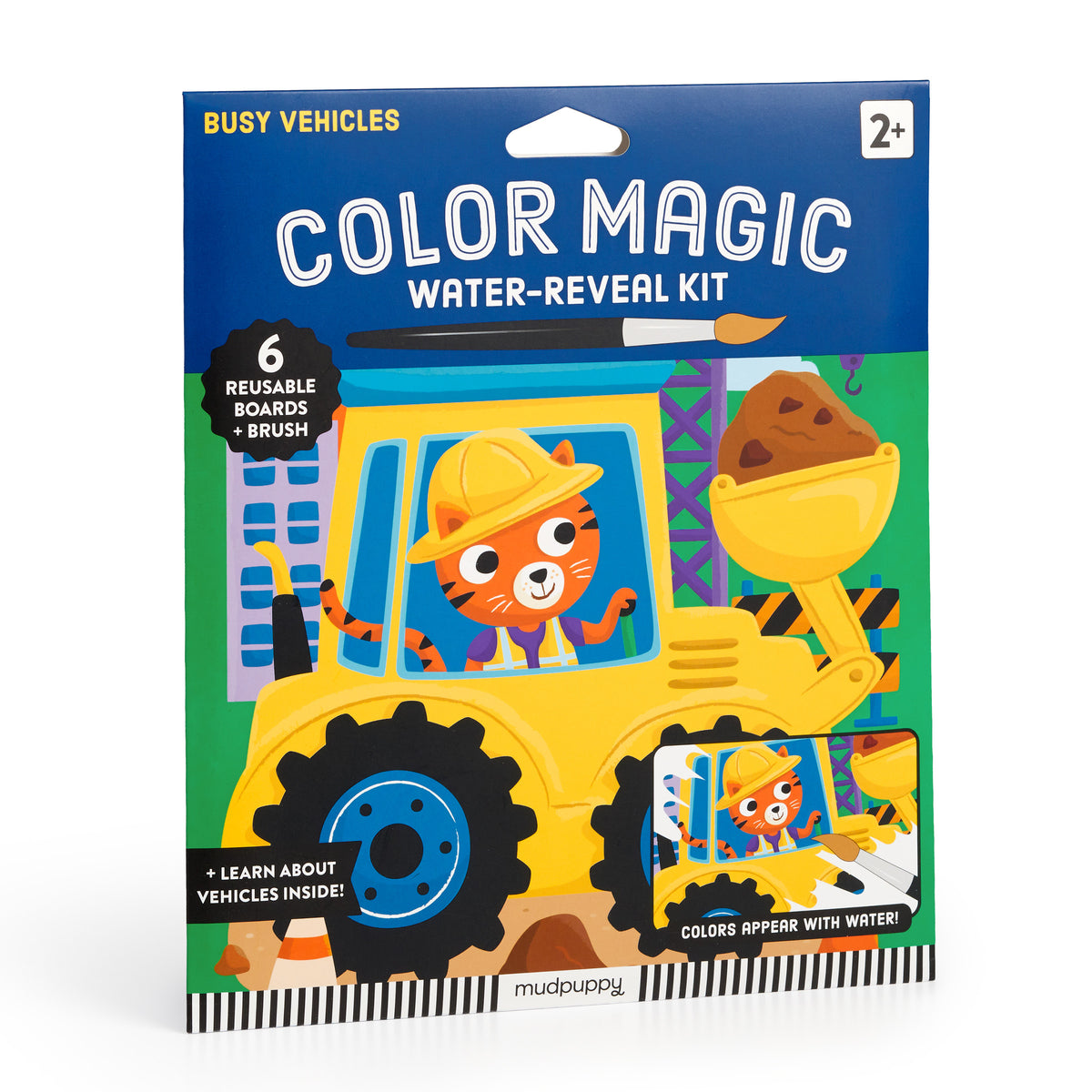 Busy Vehicles Color Magic Water-Reveal Kit