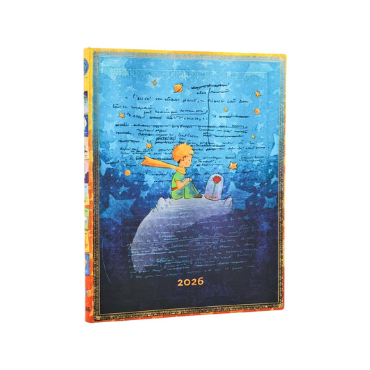 2026 Saint-Exupéry, The Little Prince, Embellished Manuscripts Collection, 12-Month Planner Flexis, Ultra, Vertical, Elastic Band, 176 Pg, 100 GSM
