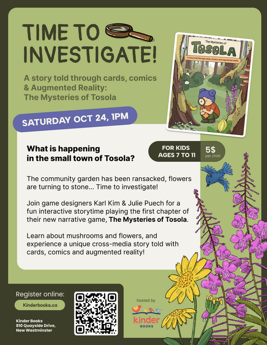 The Mysteries of Tosola - A story told through cards, comics and AR with Red + Blue Stories: October 24, 1 pm, .