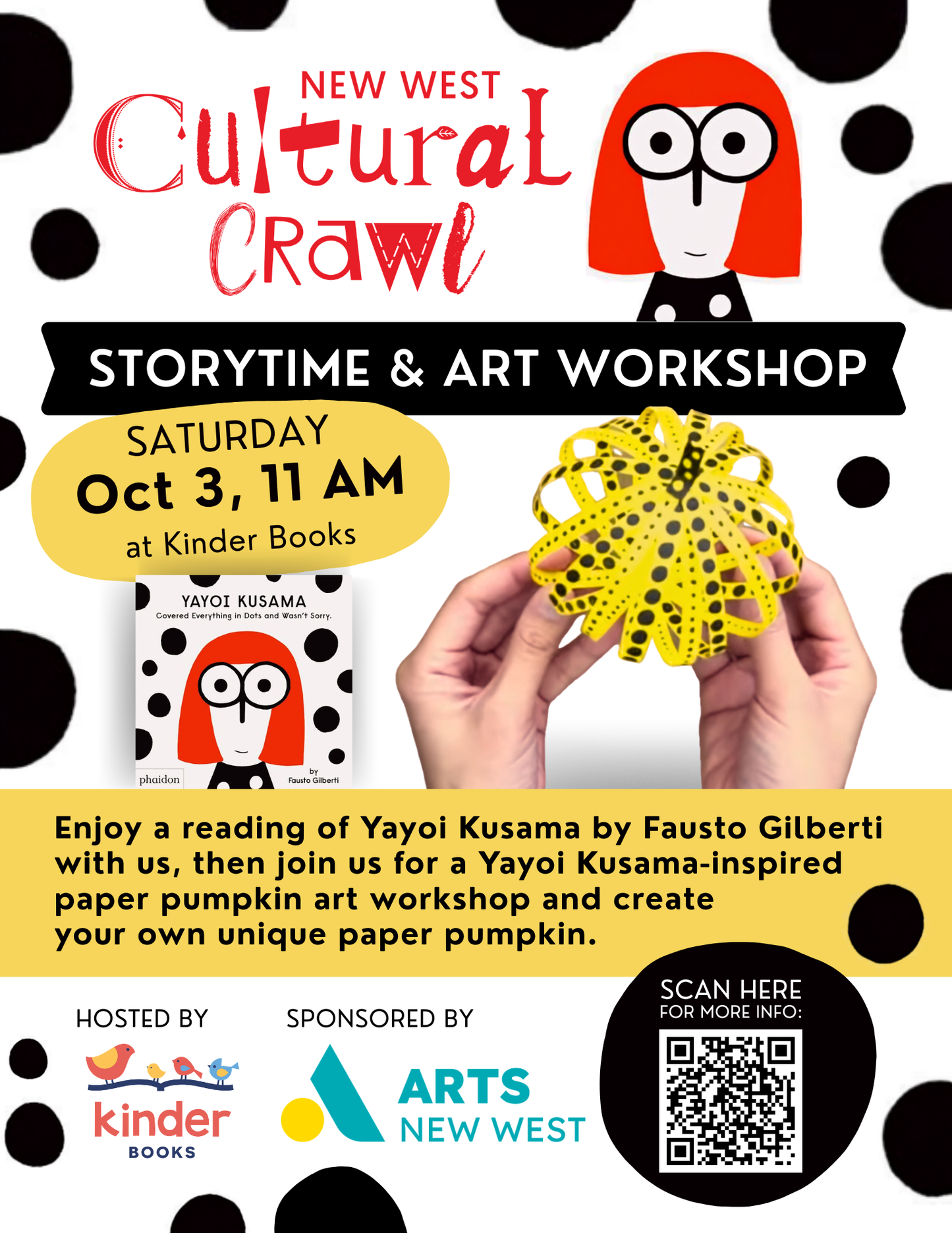 Oct 3, 11 am, Cultural Crawl Kids' Art Workshop with Lee Chin
