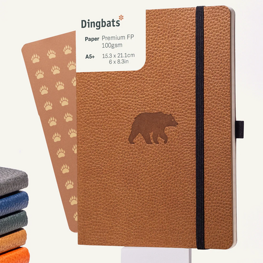 Dingbat Notebook Bear, lined A5