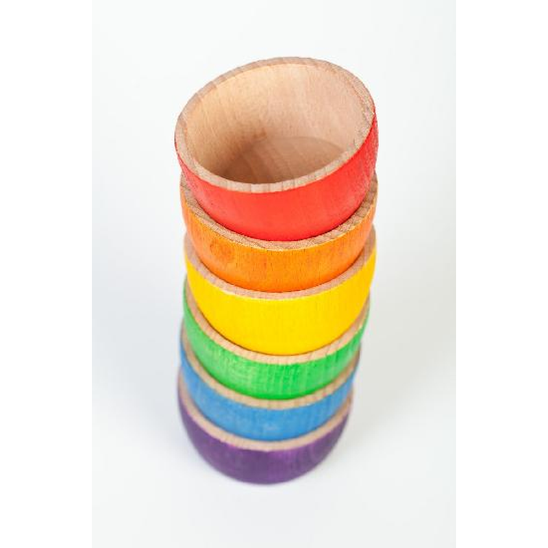 Wood Coloured Bowls 6 pcs