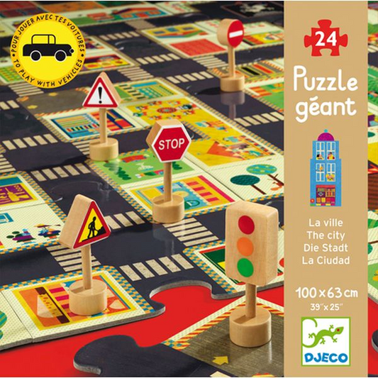 Giant Puzzle The city 24 pcs by Djeco
