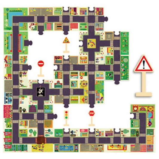 Giant Puzzle The city 24 pcs by Djeco