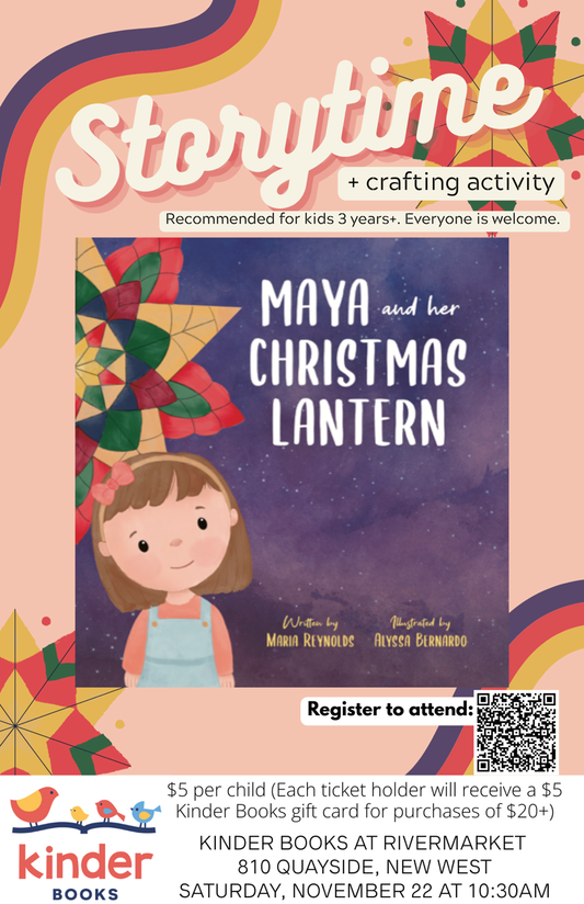 Nov 22, 10.30 am, Storytime and Craft with the author of "Maya and her Christmas Lantern"