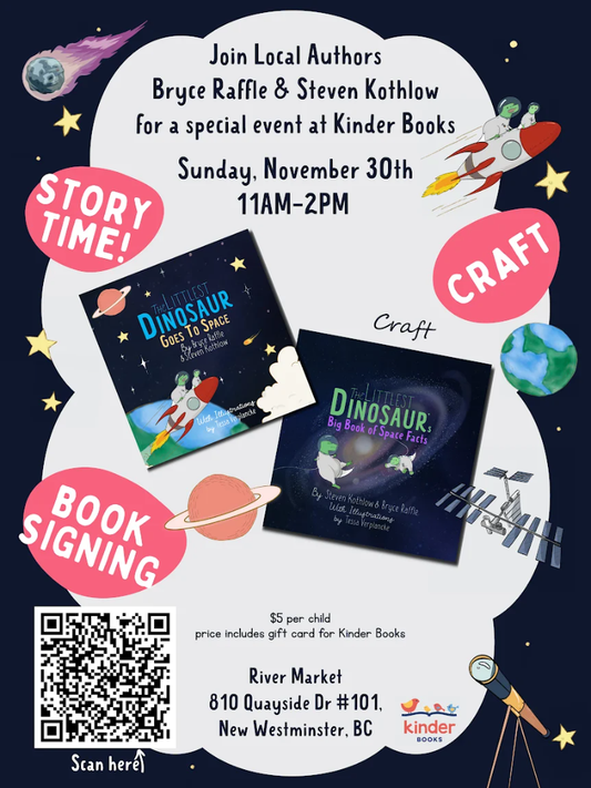 Nov 30, 11 am, Storytime and Craft "The Littlest Dinosaur Goes to Space"