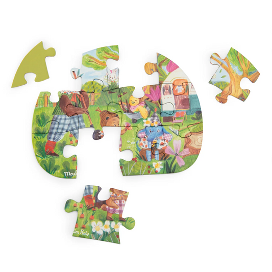 Les Minouchkas - 4 Mini Puzzles A Perfect Day by Moulin Roty