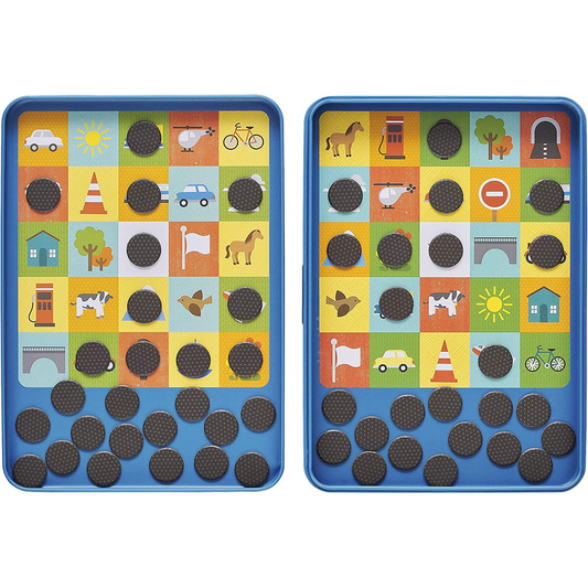 Magnetic Travel Game, On-The-Go Bingo, Ages 4+ Years, Blue