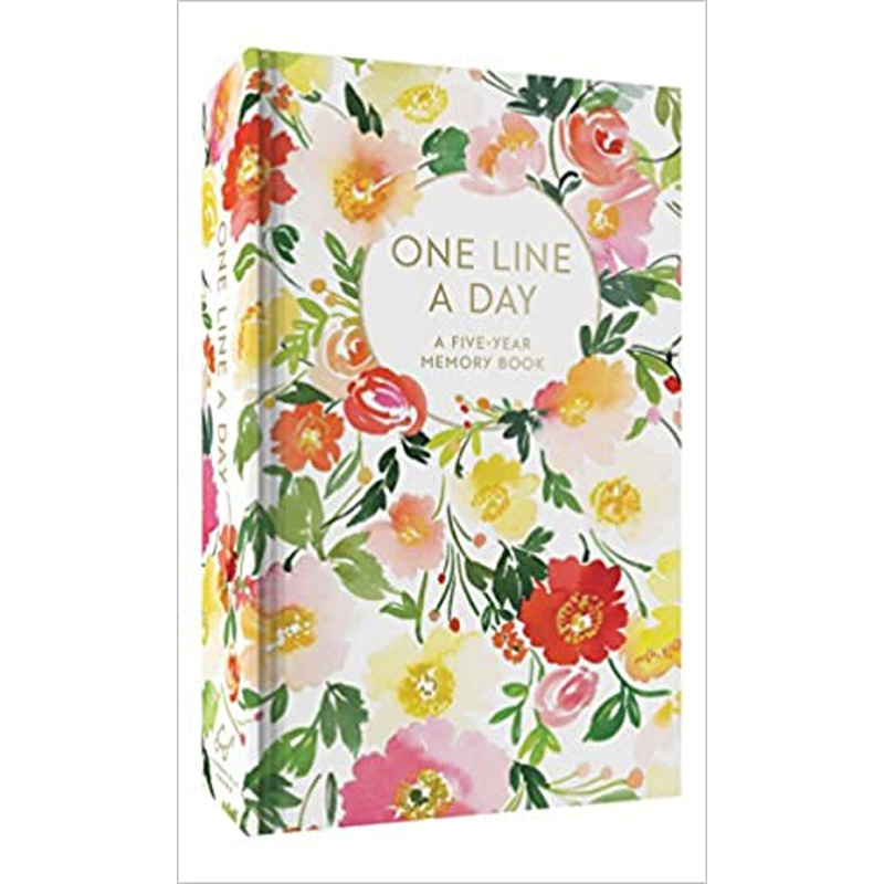 Floral One Line a Day: A Five-Year Memory Book (Blank Journal for Daily Reflections, 5 Year Diary Book)