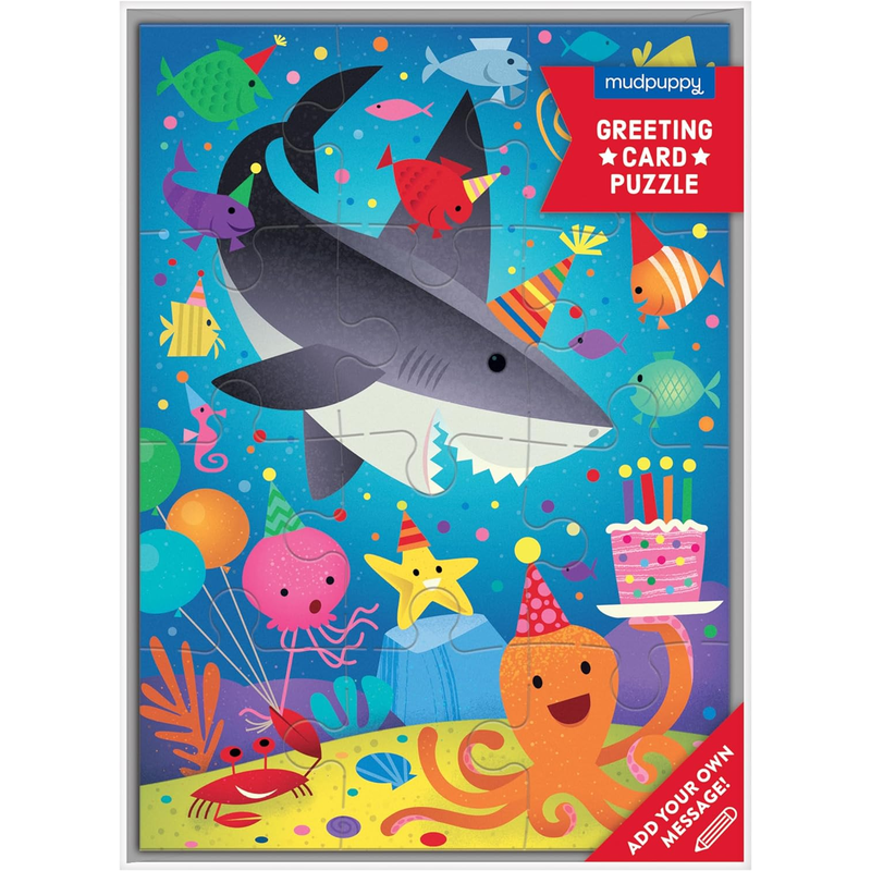 Puzzle Greeting Card- Includes Color-Coordinated Envelope and Sticker Seal