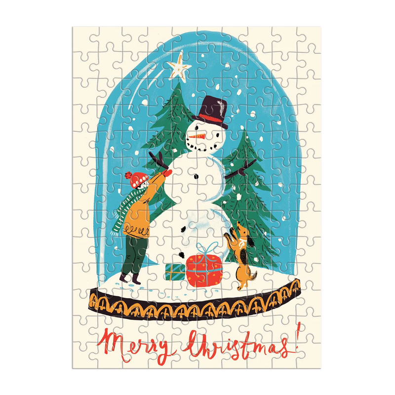 Snow Globe 130 Piece Puzzle Ornament Artist: Louise Cunningham
