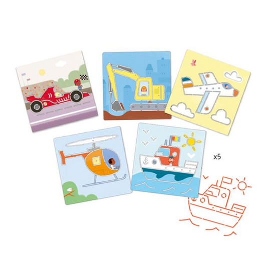 Stencils Transportation by Djeco