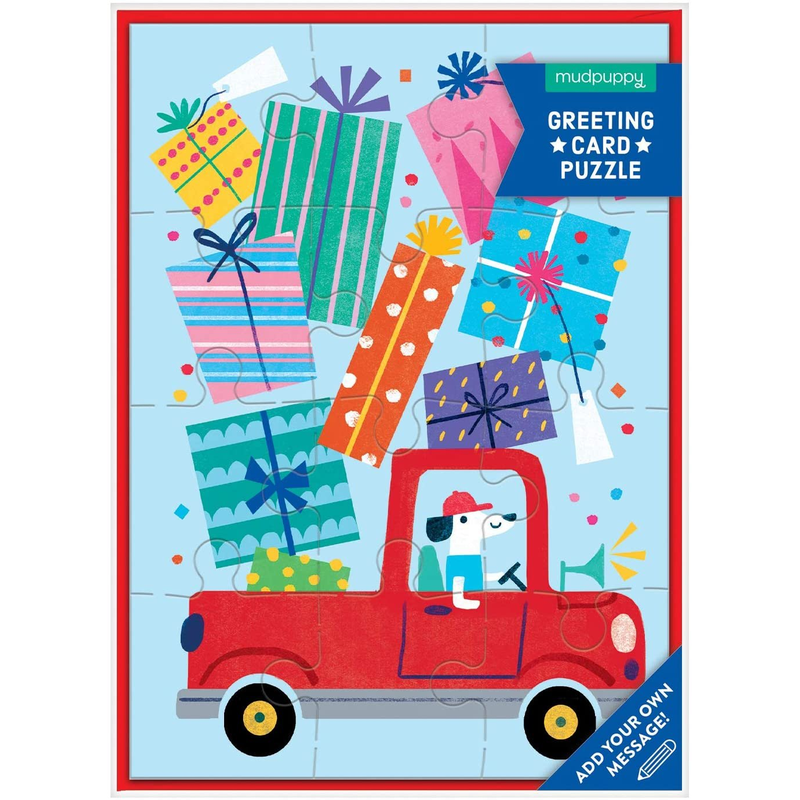 Puzzle Greeting Card- Includes Color-Coordinated Envelope and Sticker Seal