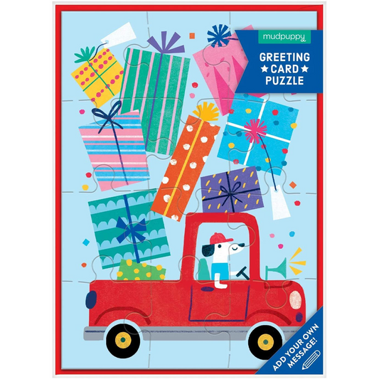 Puzzle Greeting Card- Includes Color-Coordinated Envelope and Sticker Seal