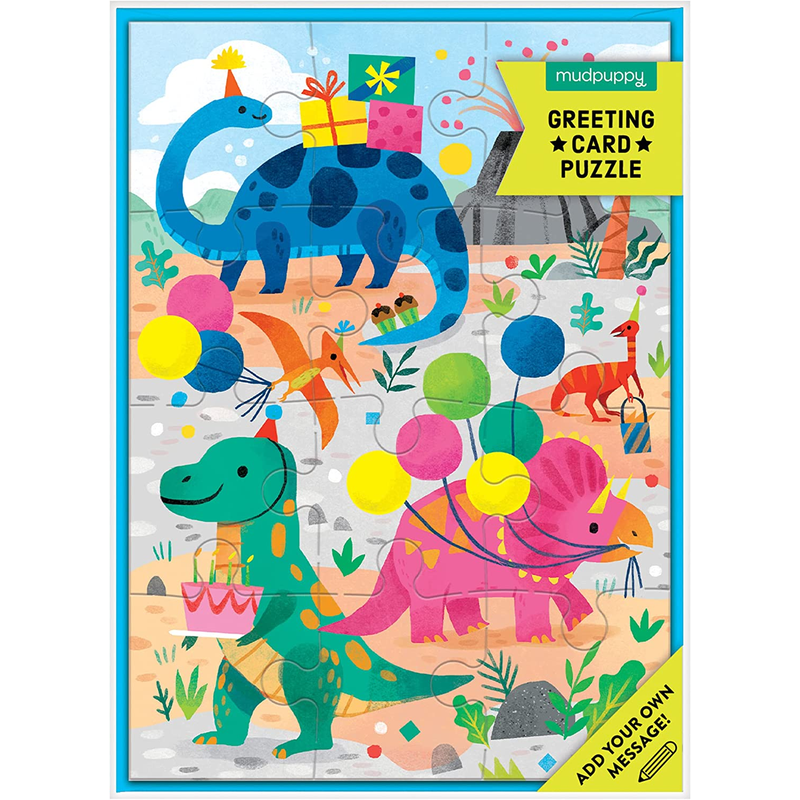 Puzzle Greeting Card- Includes Color-Coordinated Envelope and Sticker Seal