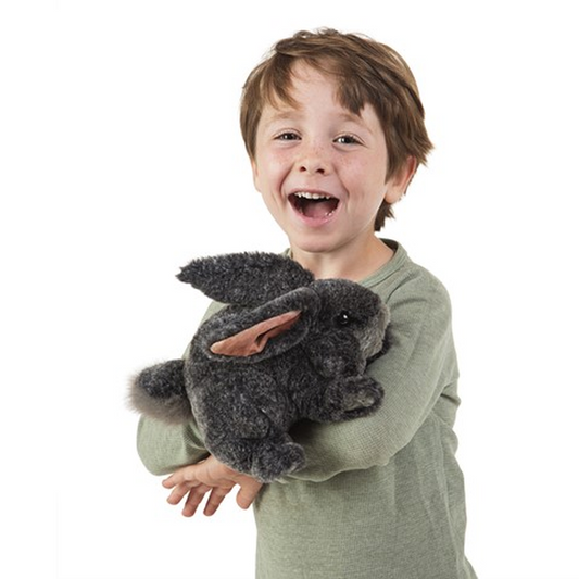 Gray Bunny Rabbit - Hand Puppet