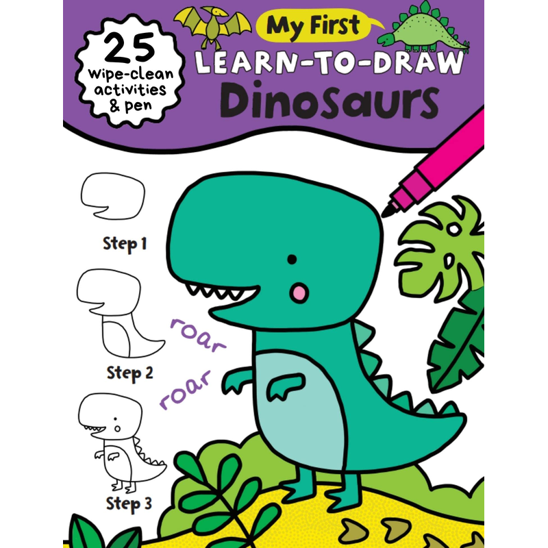 My First Learn-To-Draw: Dinosaurs: (25 Wipe Clean Activities + Dry Erase Marker)