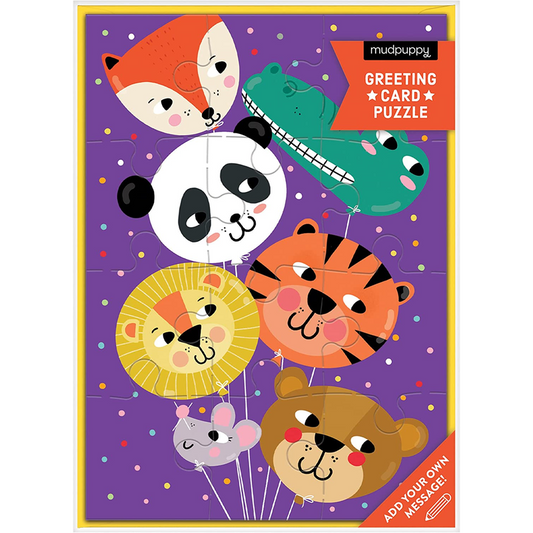 Puzzle Greeting Card- Includes Color-Coordinated Envelope and Sticker Seal