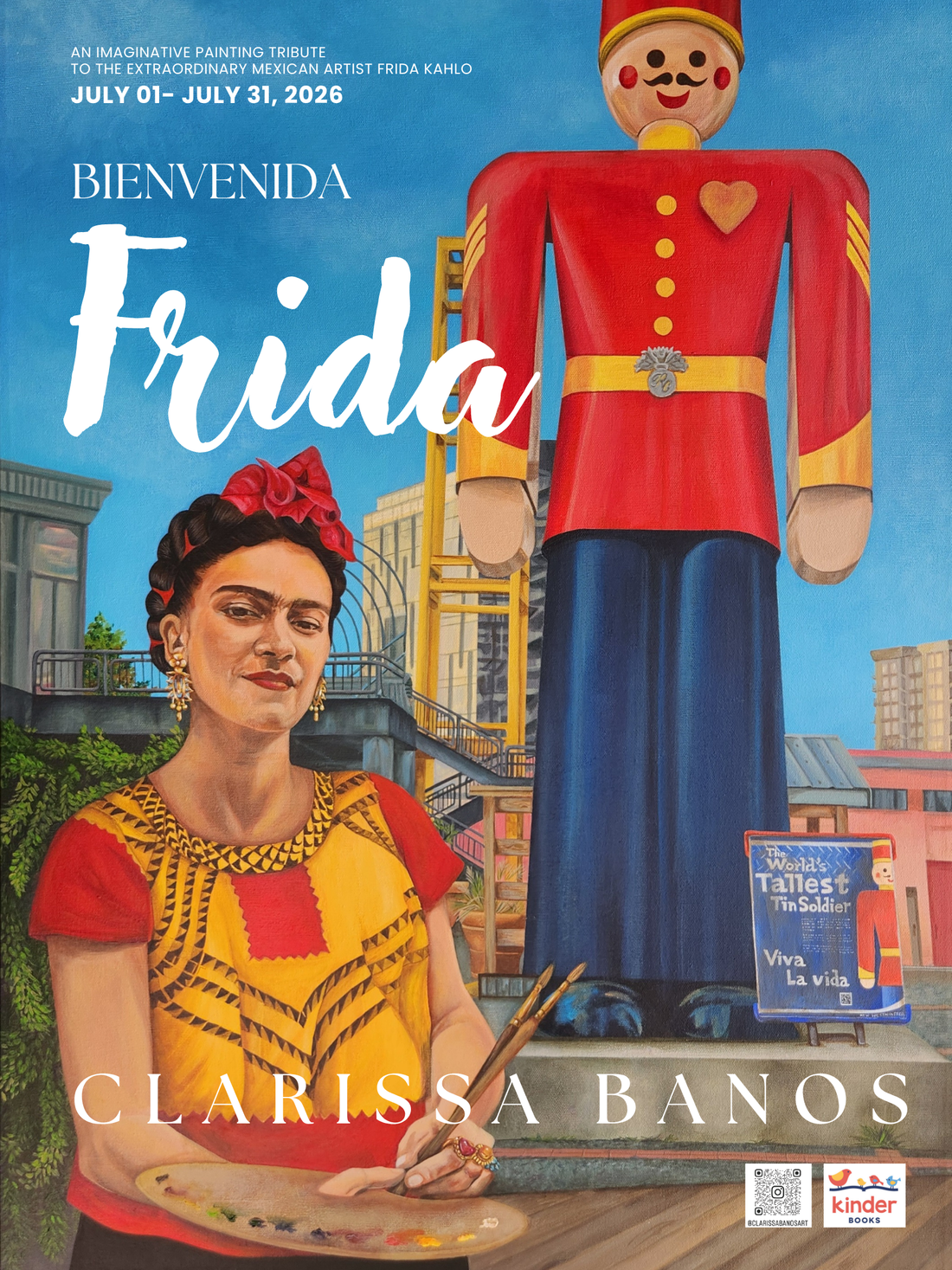 July 1-31,2026 Bienvenida Frida - Art by Clarissa Banos