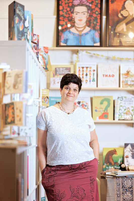 Picture of Anne Uebbing -founder of Kinder Books, a bookstore in New West, BC