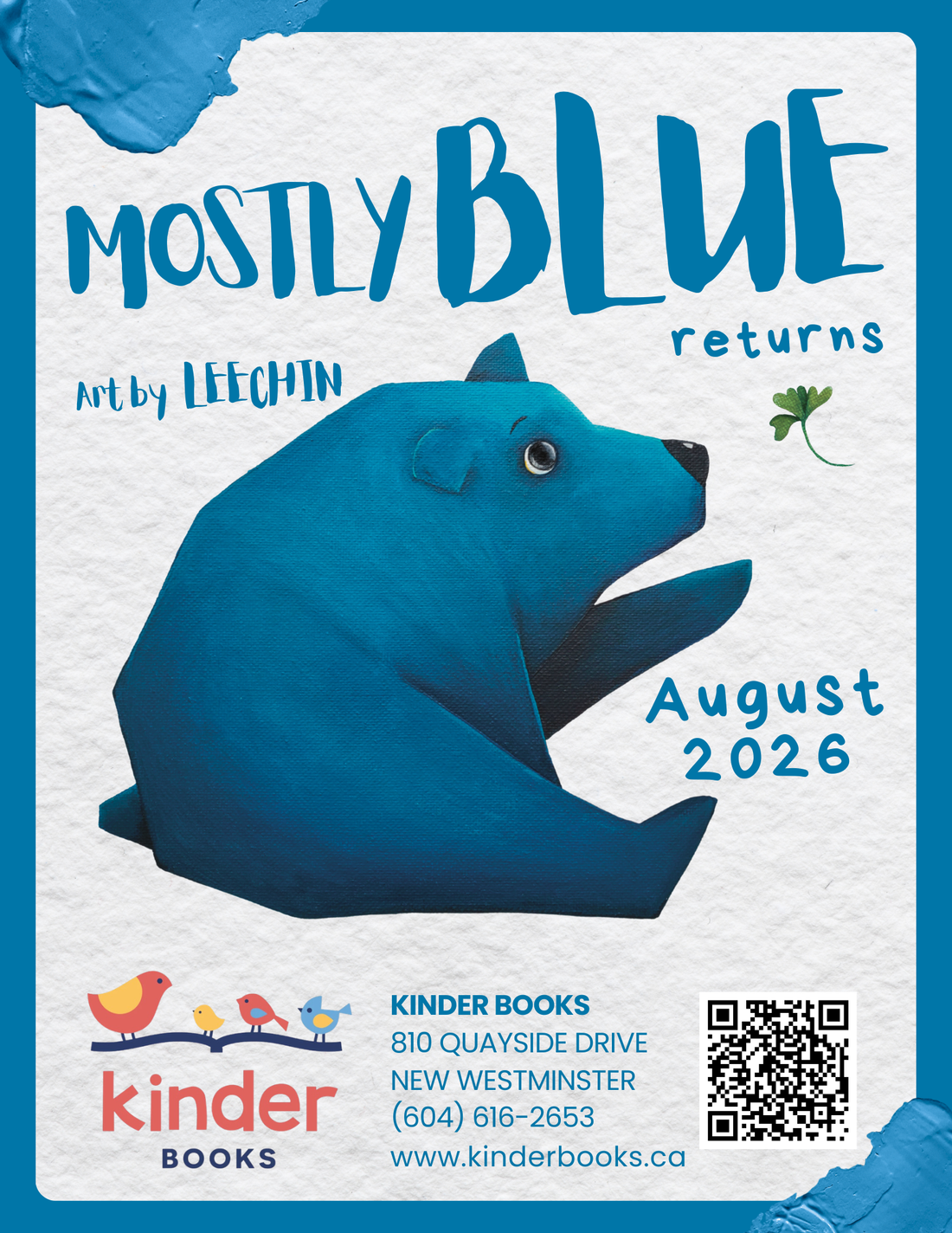 Mostly Blue Returns-Art by Lee Chin, Aug 1-31,2026