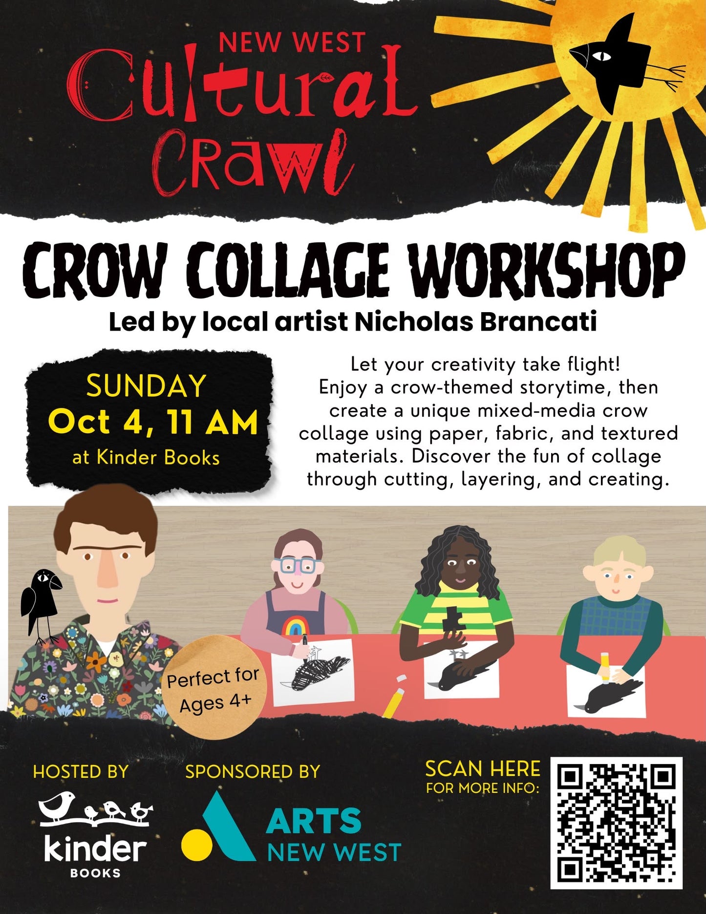 Cultural Crawl Kids' Art Workshop and Storytime: October 4, 11 am