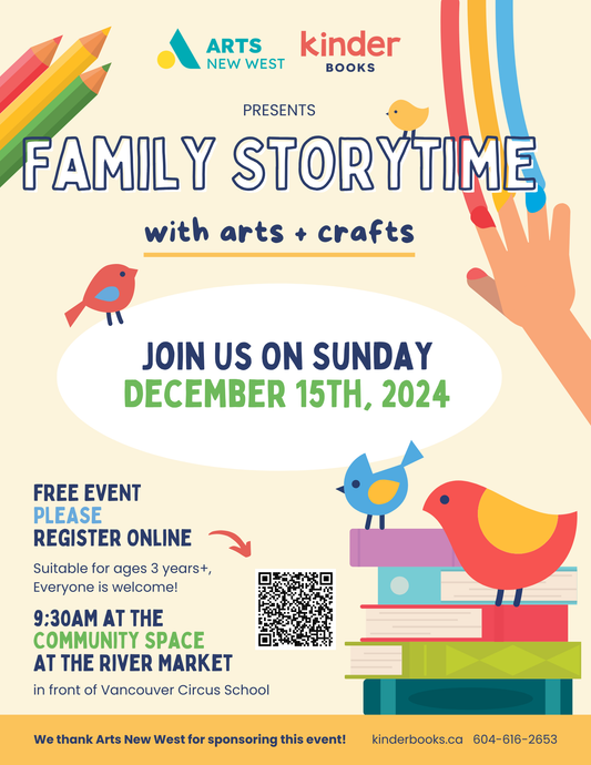 Dec 15, 9.30 am Family Storytime with Arts and Crafts