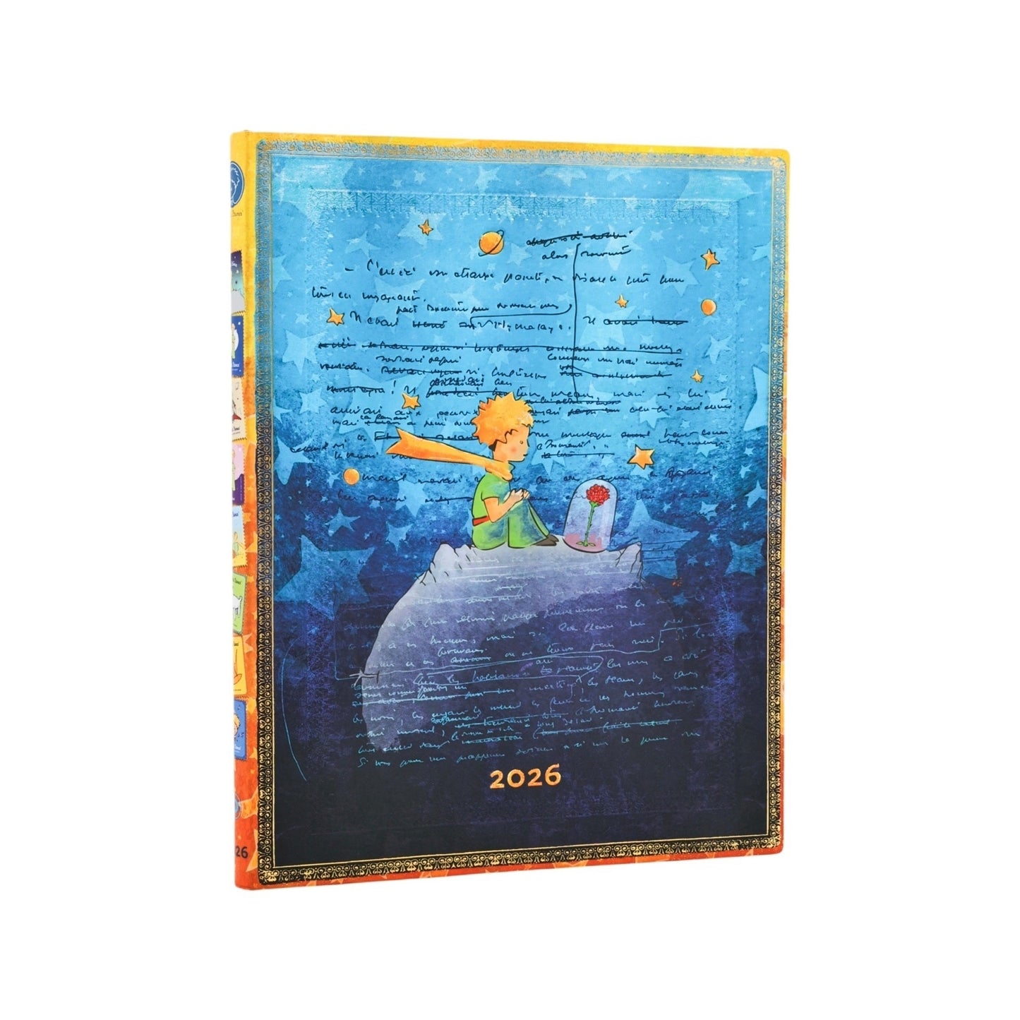 2026 Saint-Exupéry, The Little Prince, Embellished Manuscripts Collection, 12-Month Planner Flexis, Ultra, Vertical, Elastic Band, 176 Pg, 100 GSM