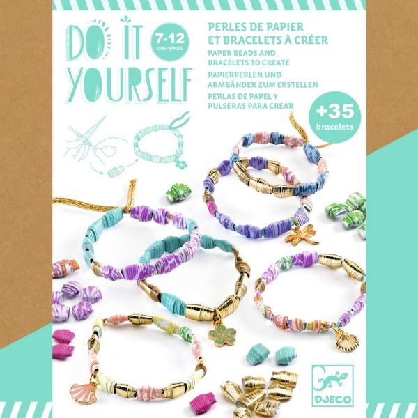 DIY Stylish and golden : paper beads and bracelets