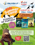 Summer Camps at Kinder Books:  Aug 24-28, 1-4 pm Flights of Fantasy
