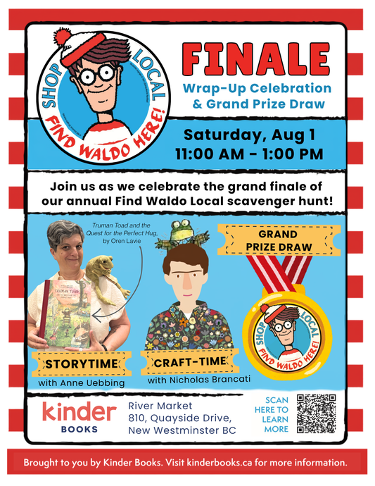 Aug 1, 11 am, Where's Waldo Celebration, Storytime and Art Workshop