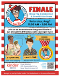 Aug 1, 11 am, Where's Waldo Celebration, Storytime and Art Workshop