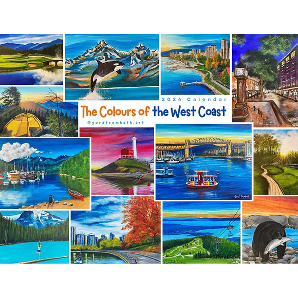 Colours of the West Coast Wall Calendar 2024