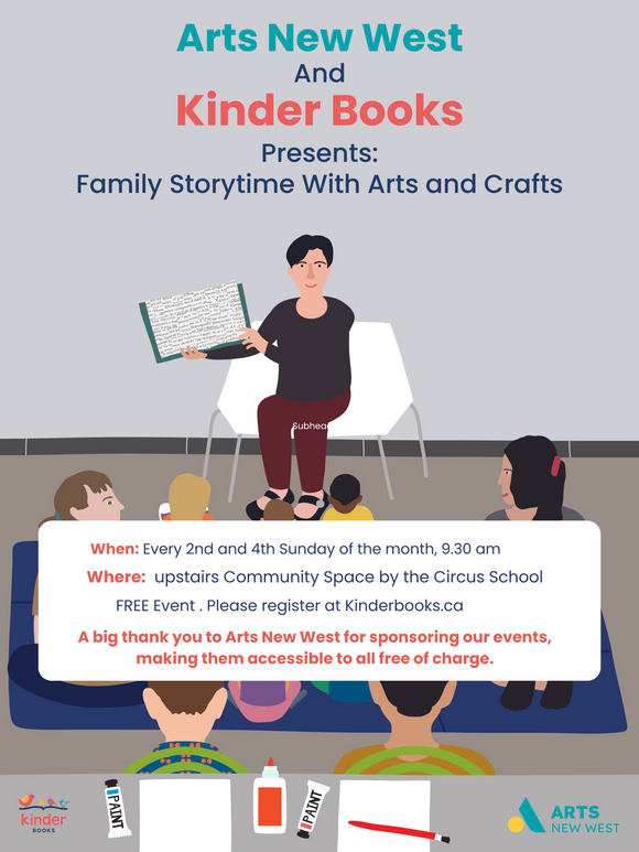 Family Storytime with Arts and Crafts -every 2nd+4th Sunday at 9.30 am