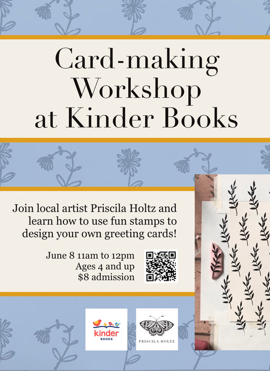 June 8, 11 am Art Workshop with Priscila Holtz (ages 4yrs+)