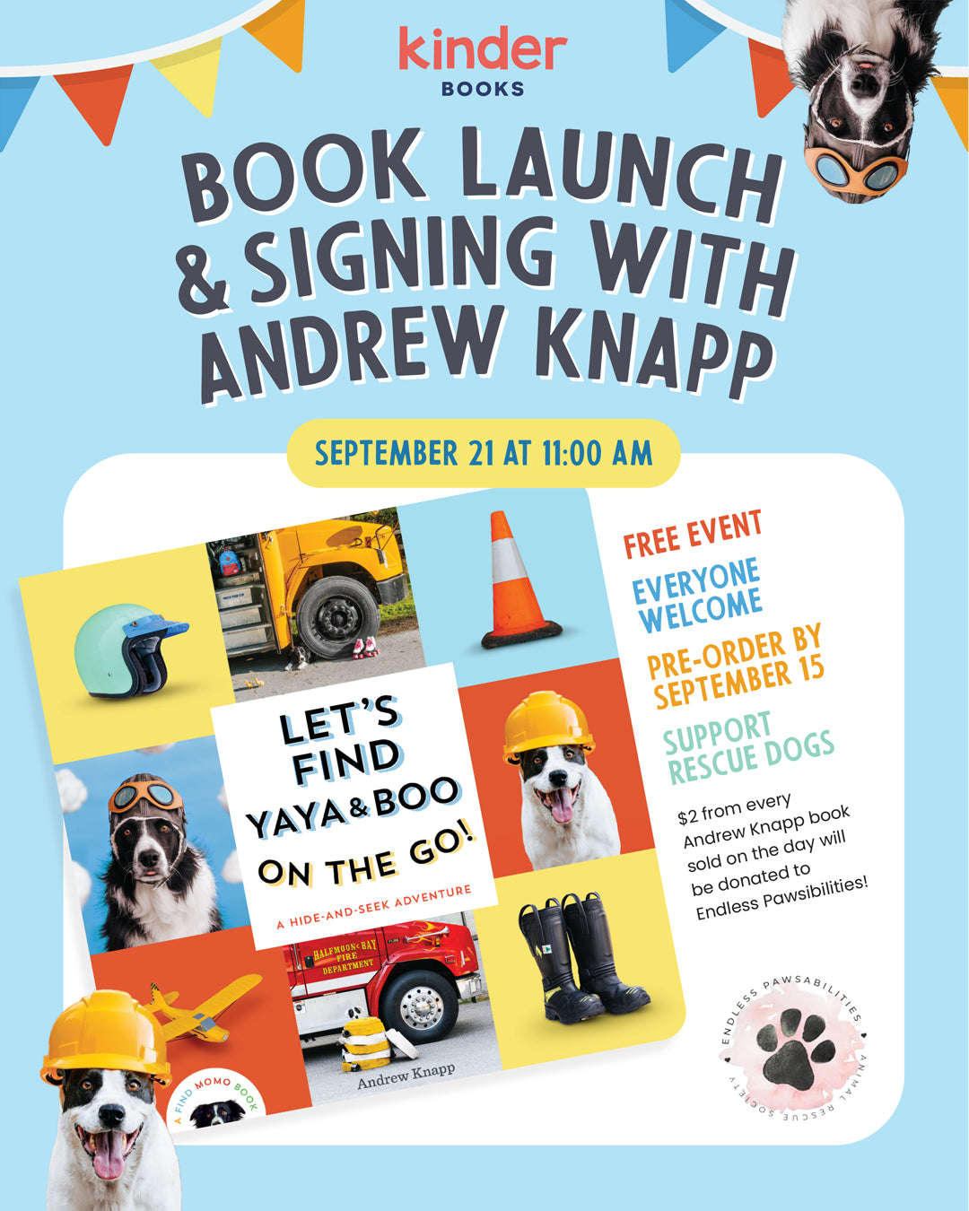 Sep 21, 11 am, Book Signing with Momo Creator Andrew Knapp