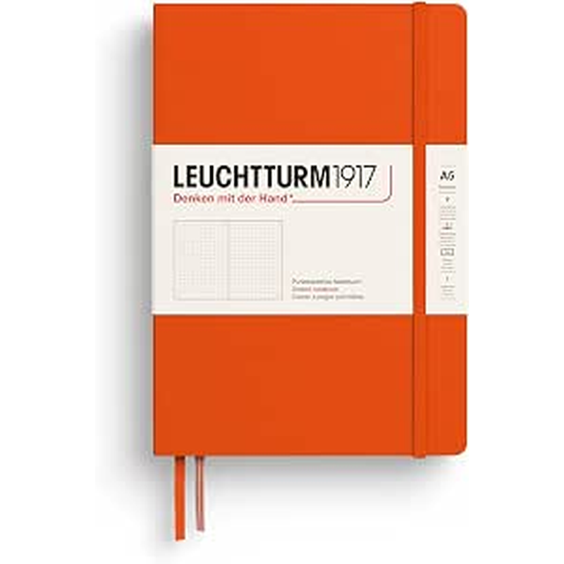 Leuchtturm1917 Notebook Medium (A5), Hardcover, Pumpkin, dotted