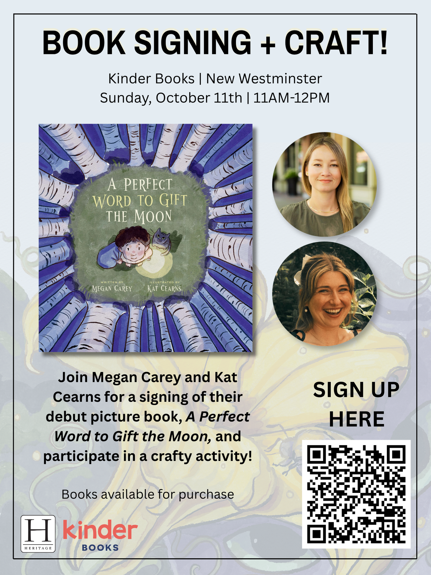 Storytime and Craft- A Perfect Word to Gift the Moon: October 11, 11 am,