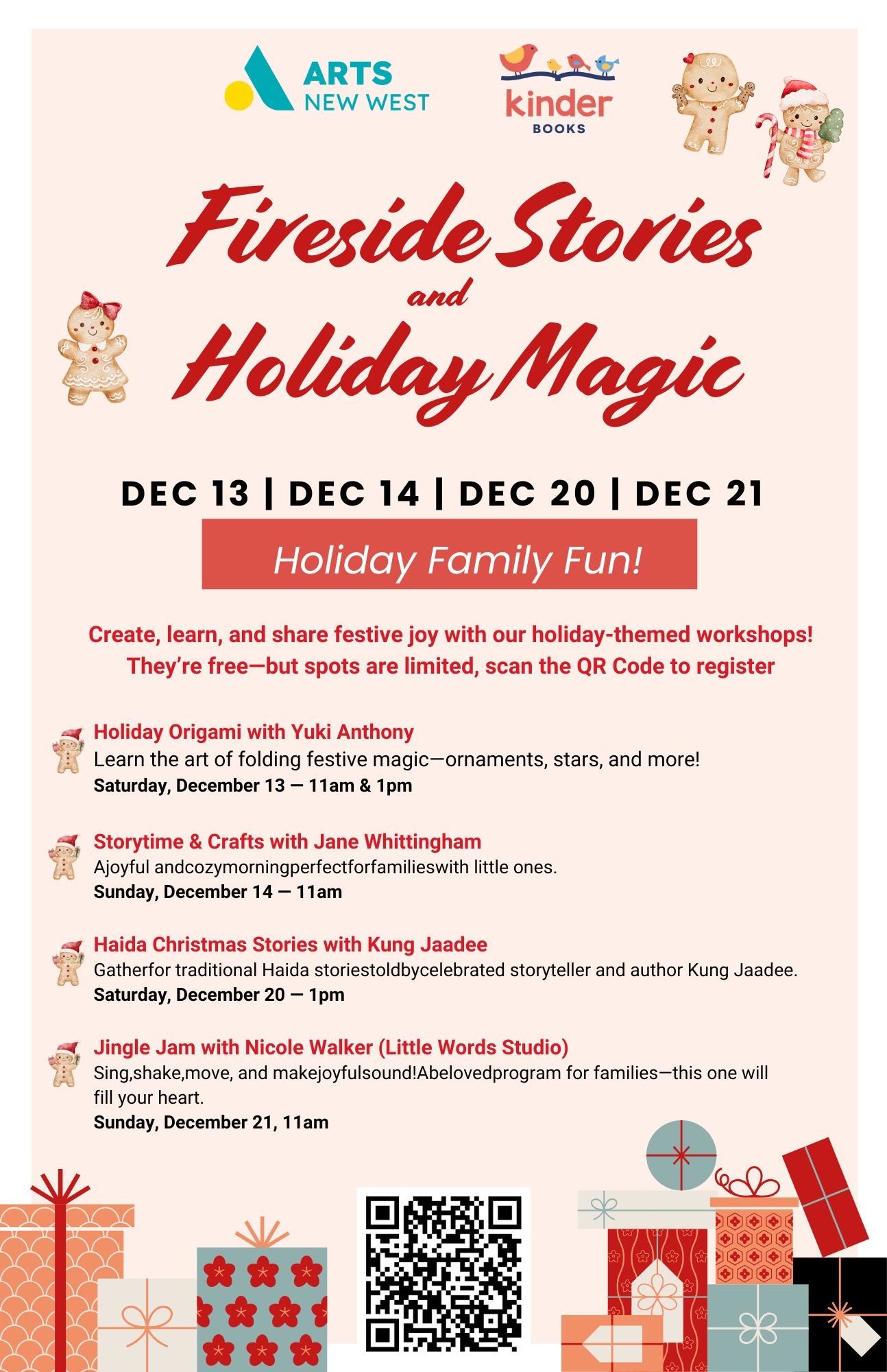 Dec 13, 11 am + 1 pm, Holiday Origami with Yuki Anthony