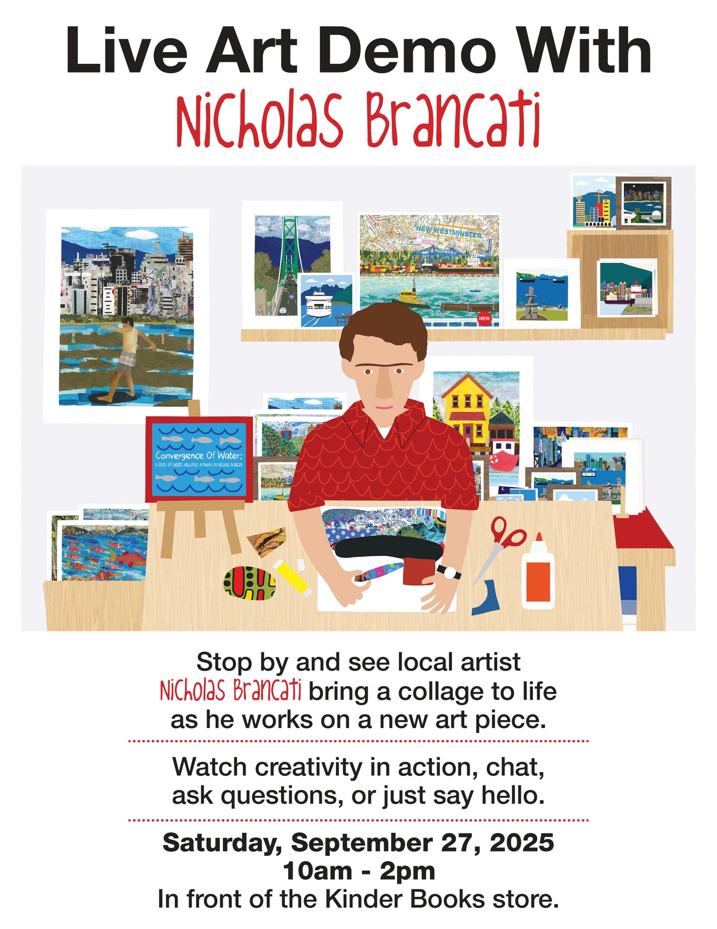 Sep 27, 10 am to 2 pm, Live Art Demo with Nicholas Brancati
