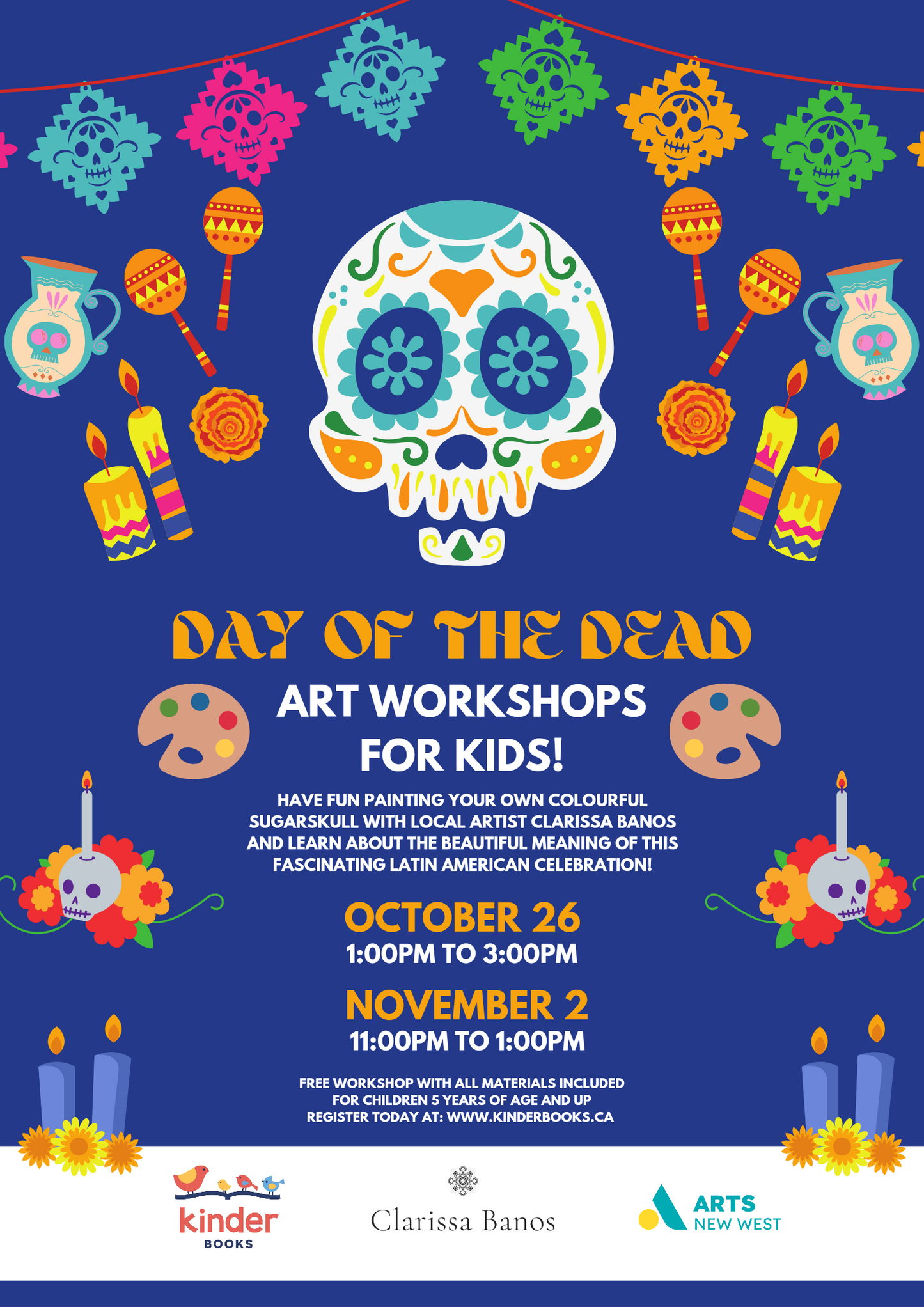 Nov 2, Day of the Dead Art Workshop for Kids