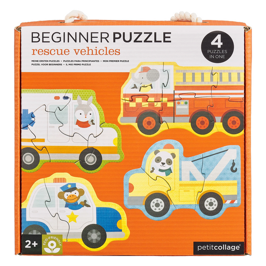 Rescue Vehicles Beginner Puzzle by Petit Collage