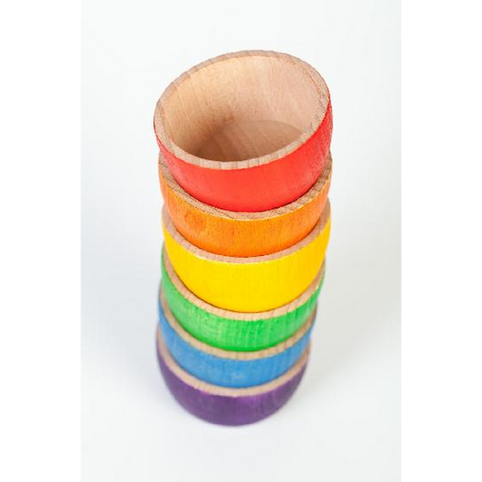 Wood Coloured Bowls 6 pcs