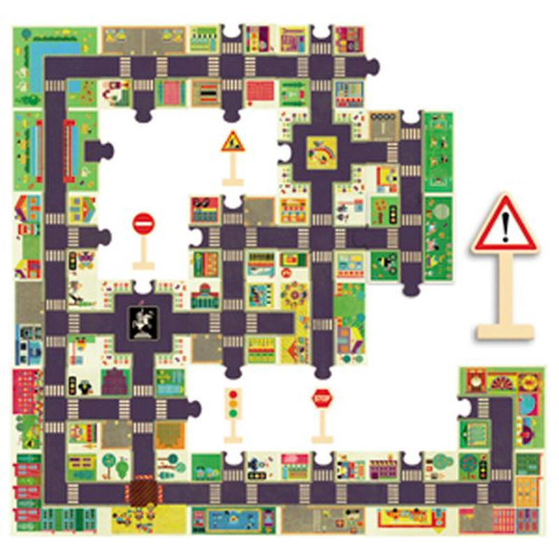 Giant Puzzle  The city 24 pcs by Djeco