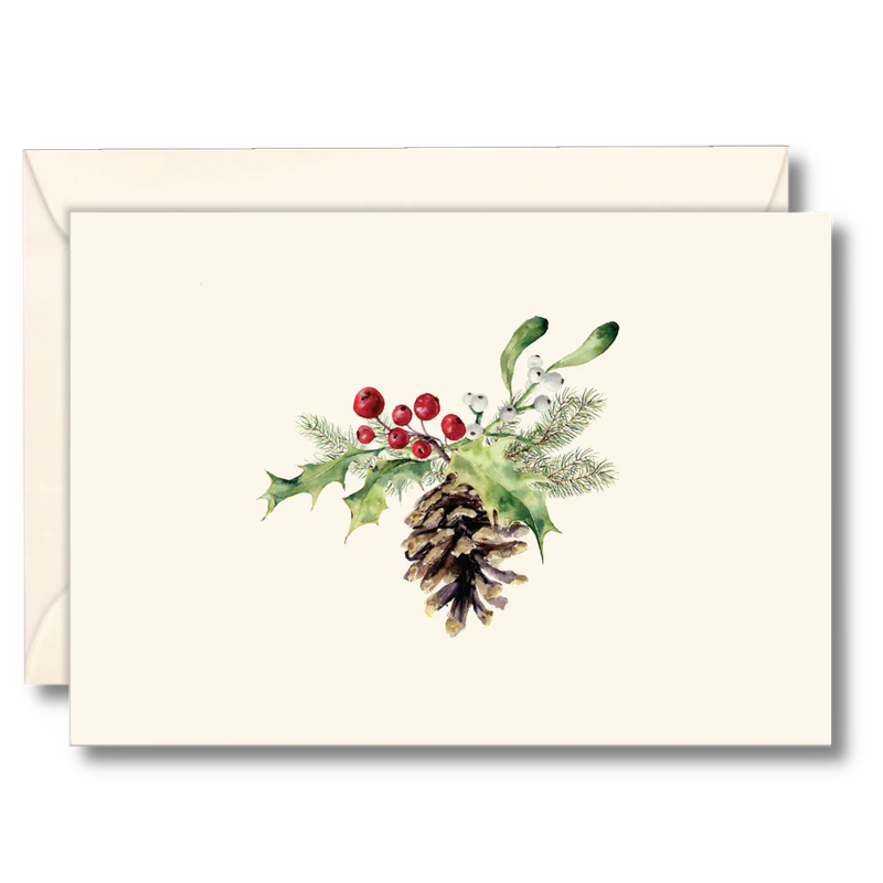 Boxed Card Set - Christmas Pine Cone