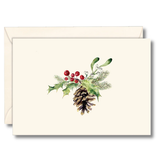 Boxed Card Set - Christmas Pine Cone