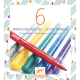 6 glitter markers by Djeco